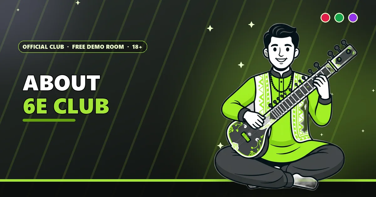 Sitar musician playing for the About 6E Club page