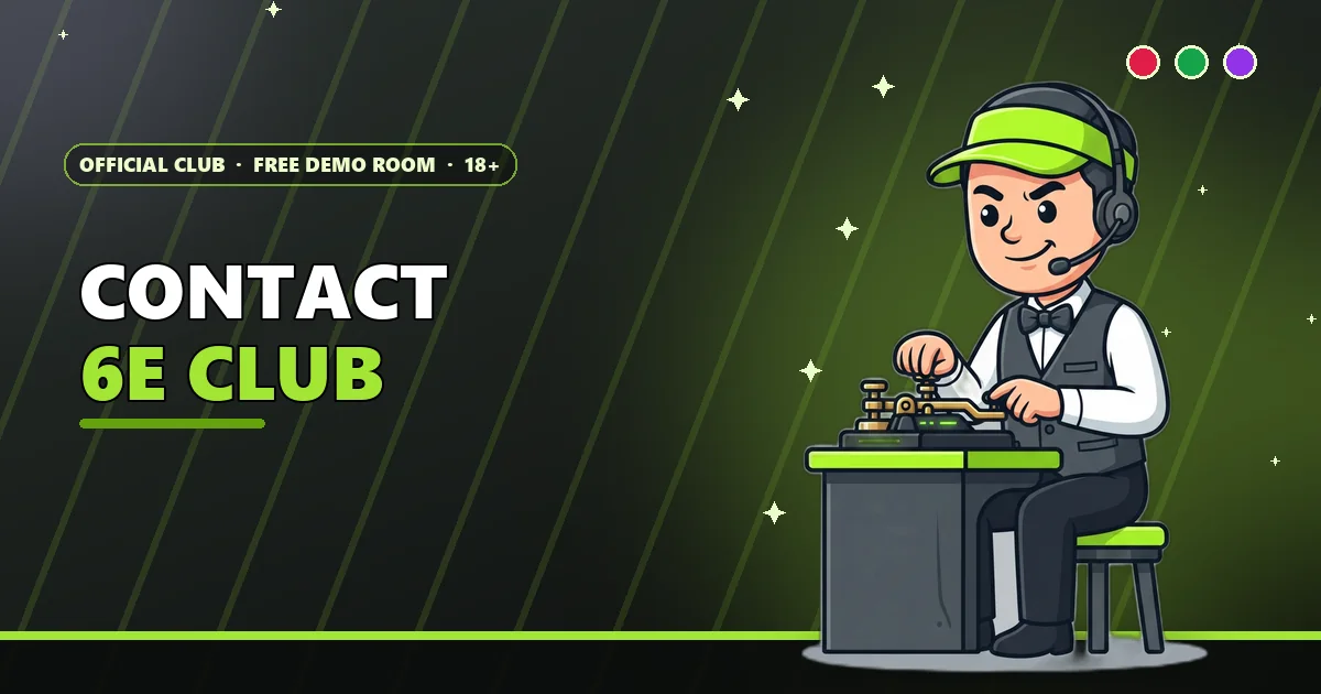 Telegraph operator tapping a key for the Contact 6E Club page